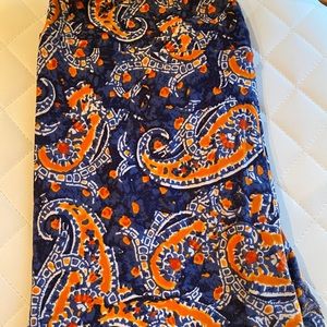 Blue/Orange Paisley Leggings